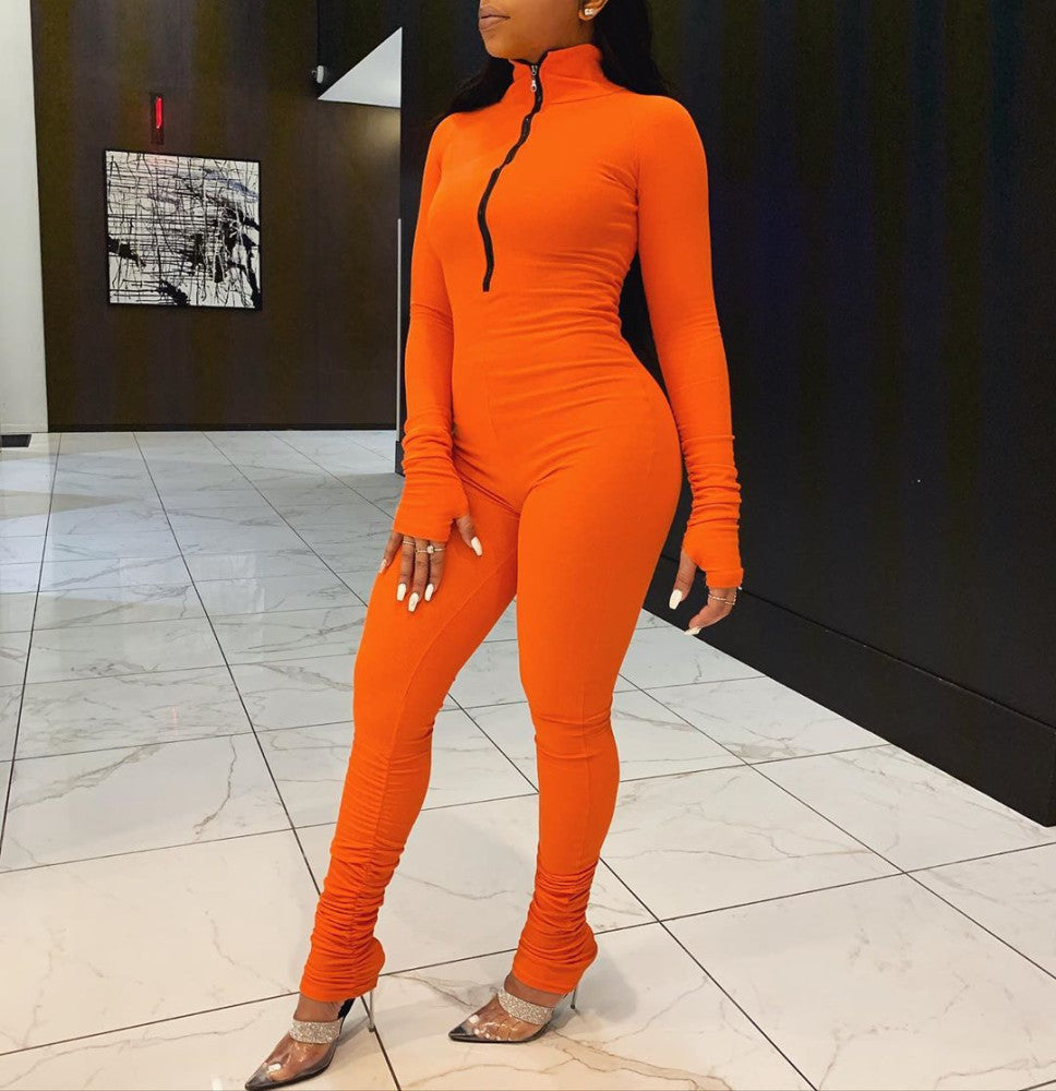 Solid Color Jumpsuit