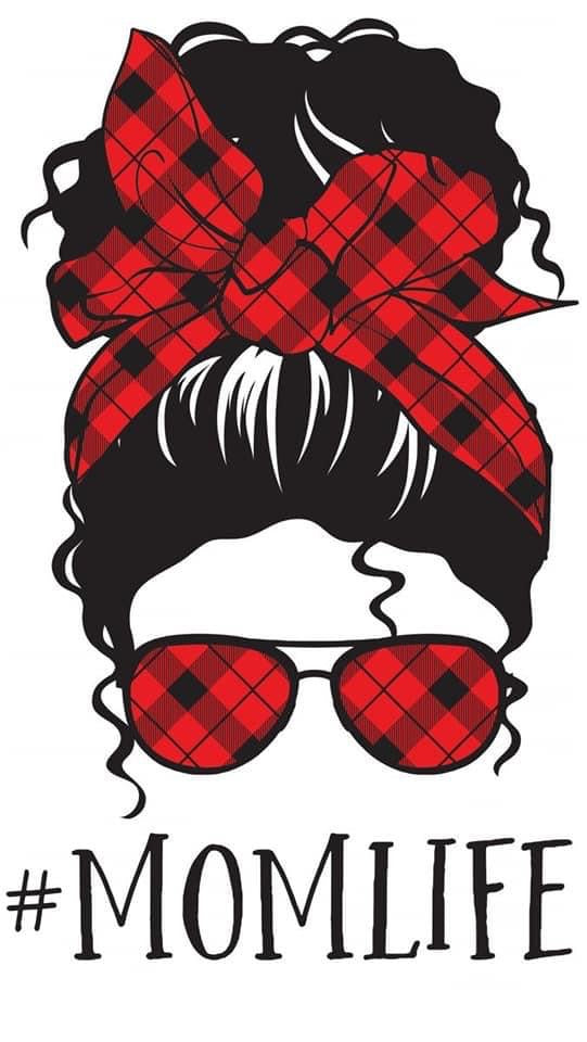 Messy hair bun T-shirt