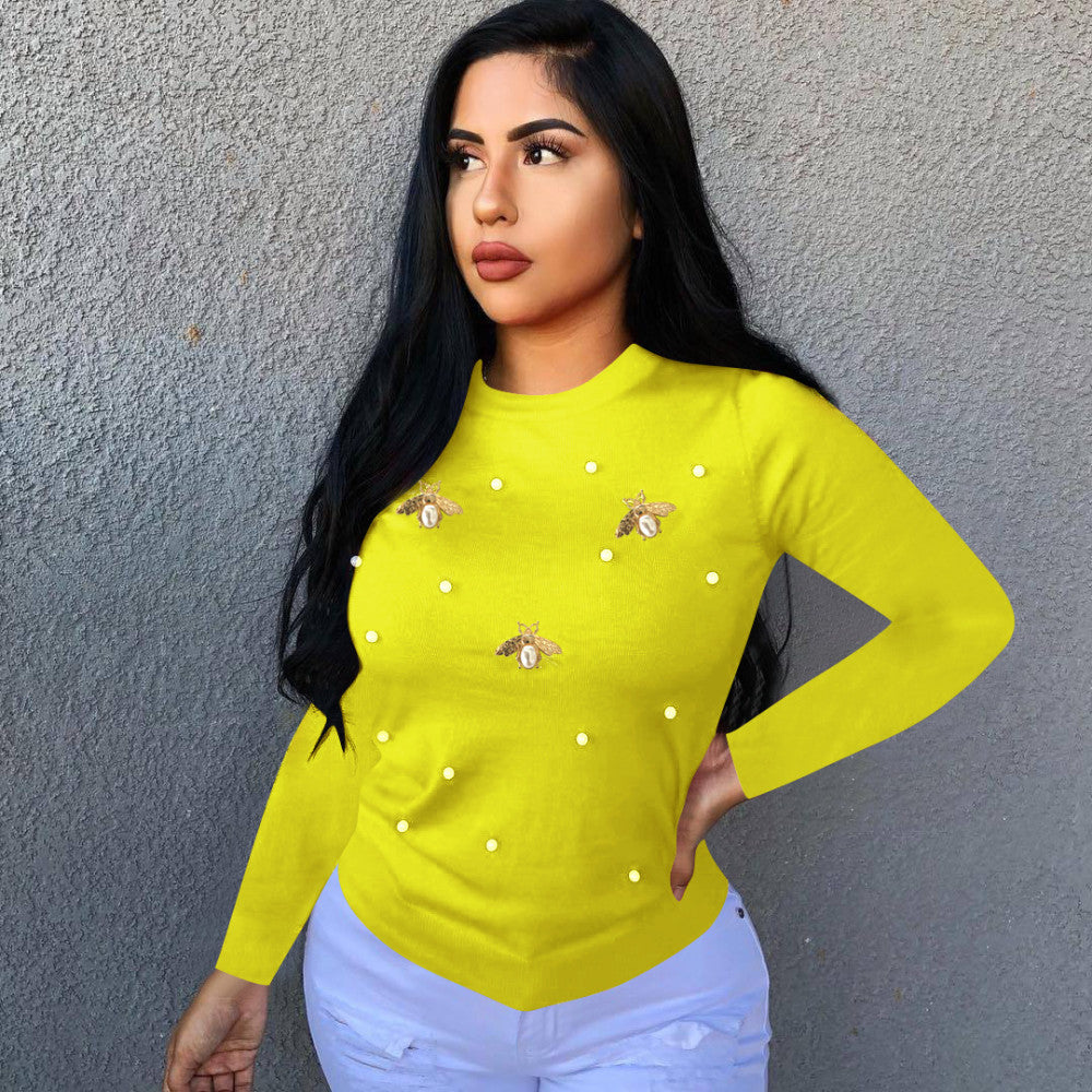 Pearls & Bee’s Wool Sweater