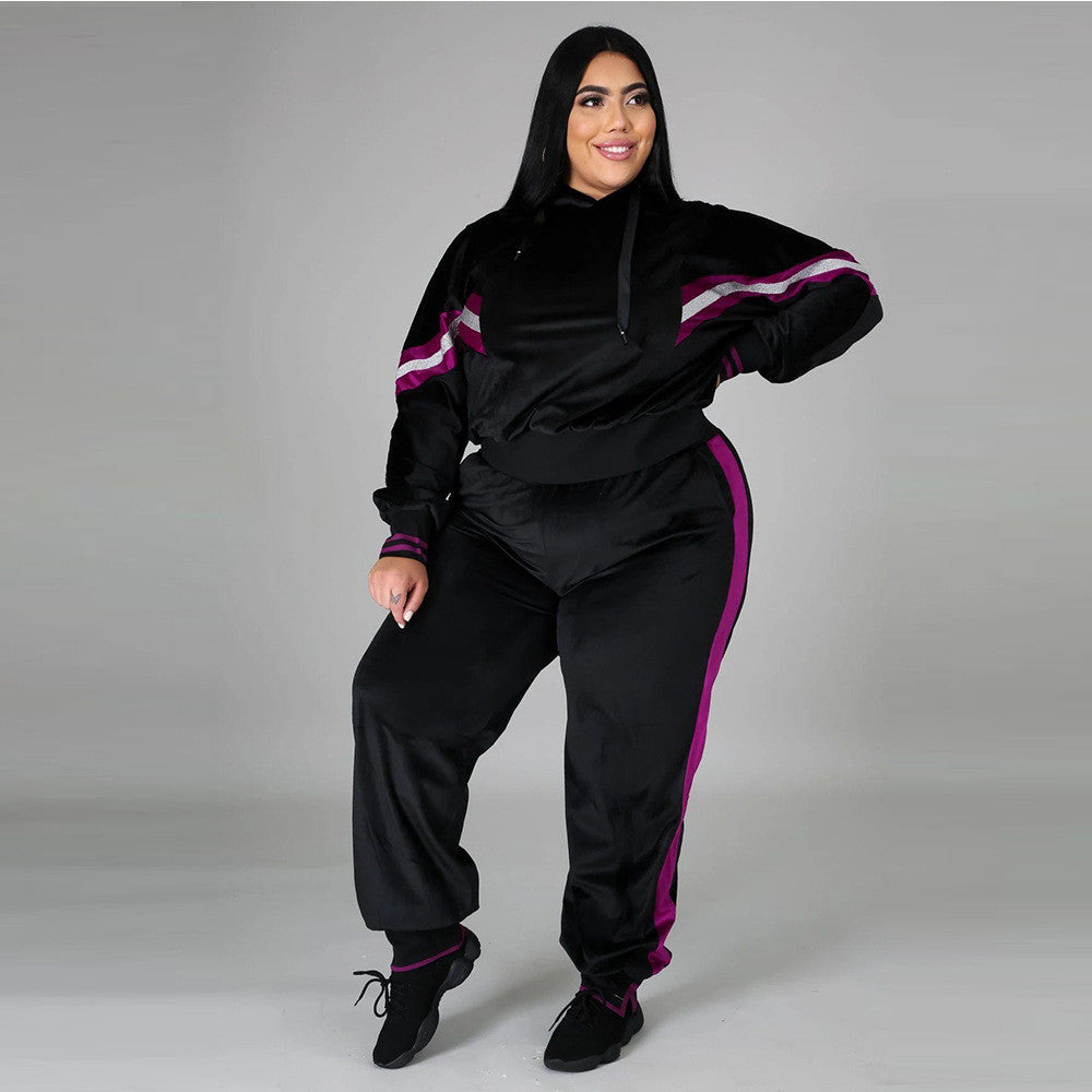 Velvet Hoodies 2 Piece set