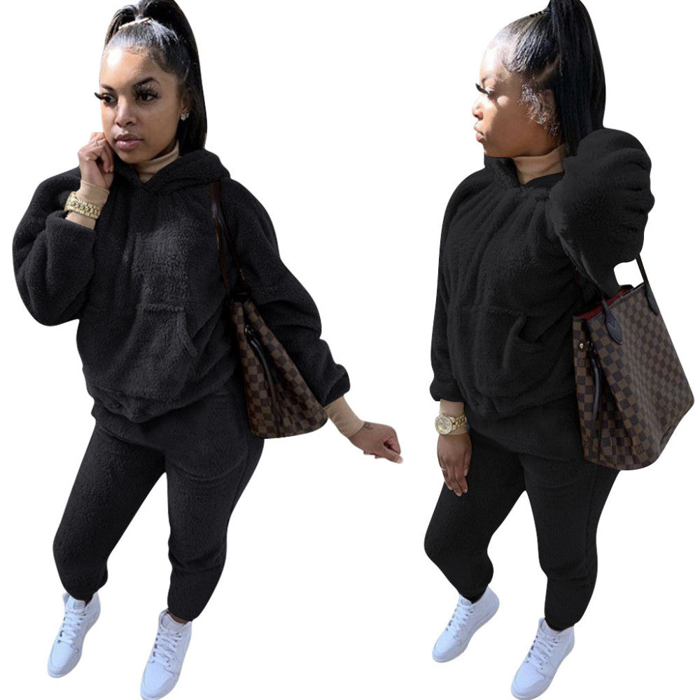 Plush Hoodie Two Piece set