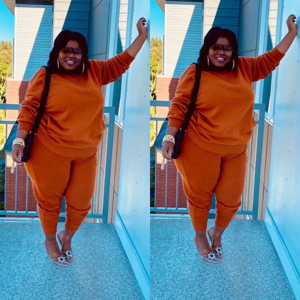 Orange Casual 2 Piece set