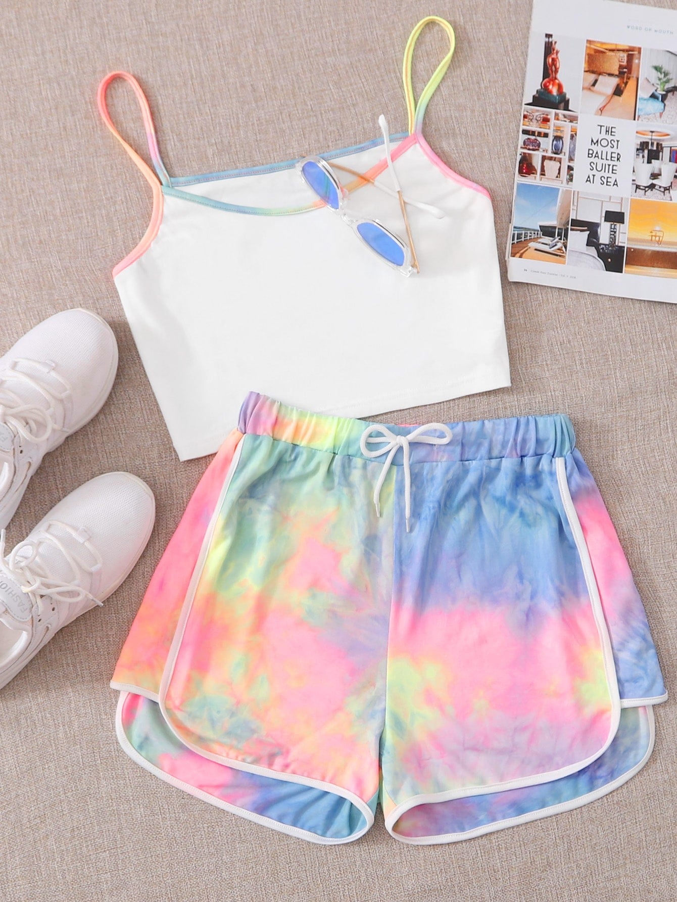 Tie Dye Cami top and short set