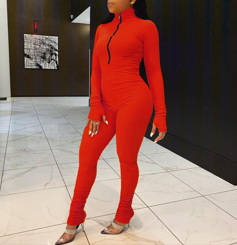 Solid Color Jumpsuit