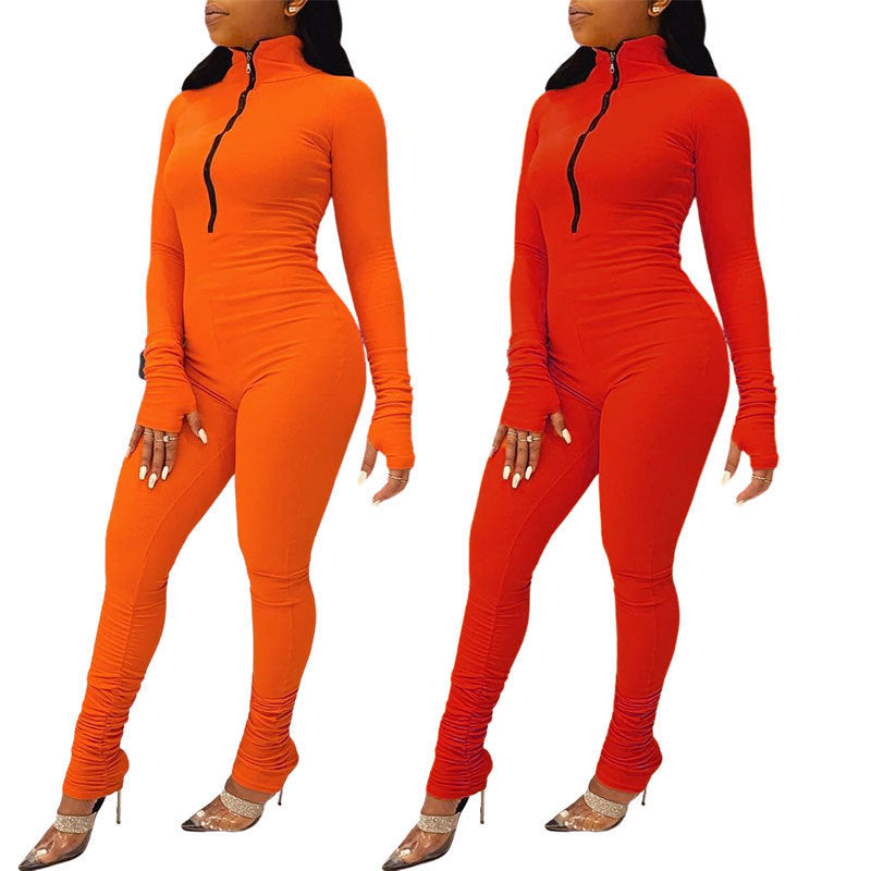 Solid Color Jumpsuit