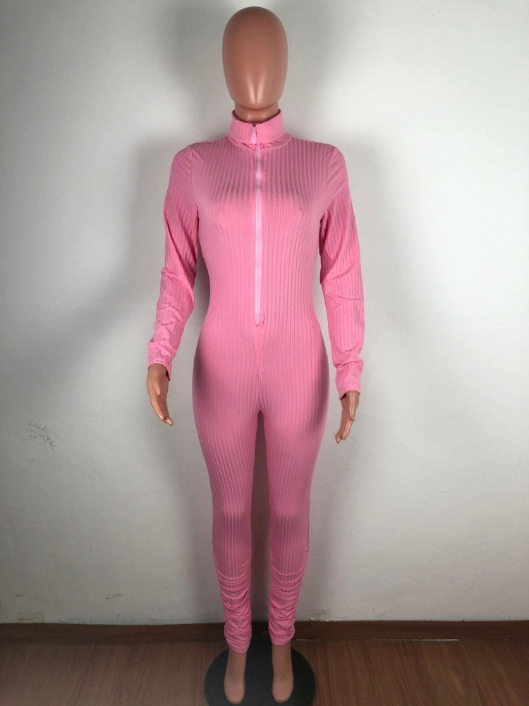 Sexy Tights Zipper Jumpsuit