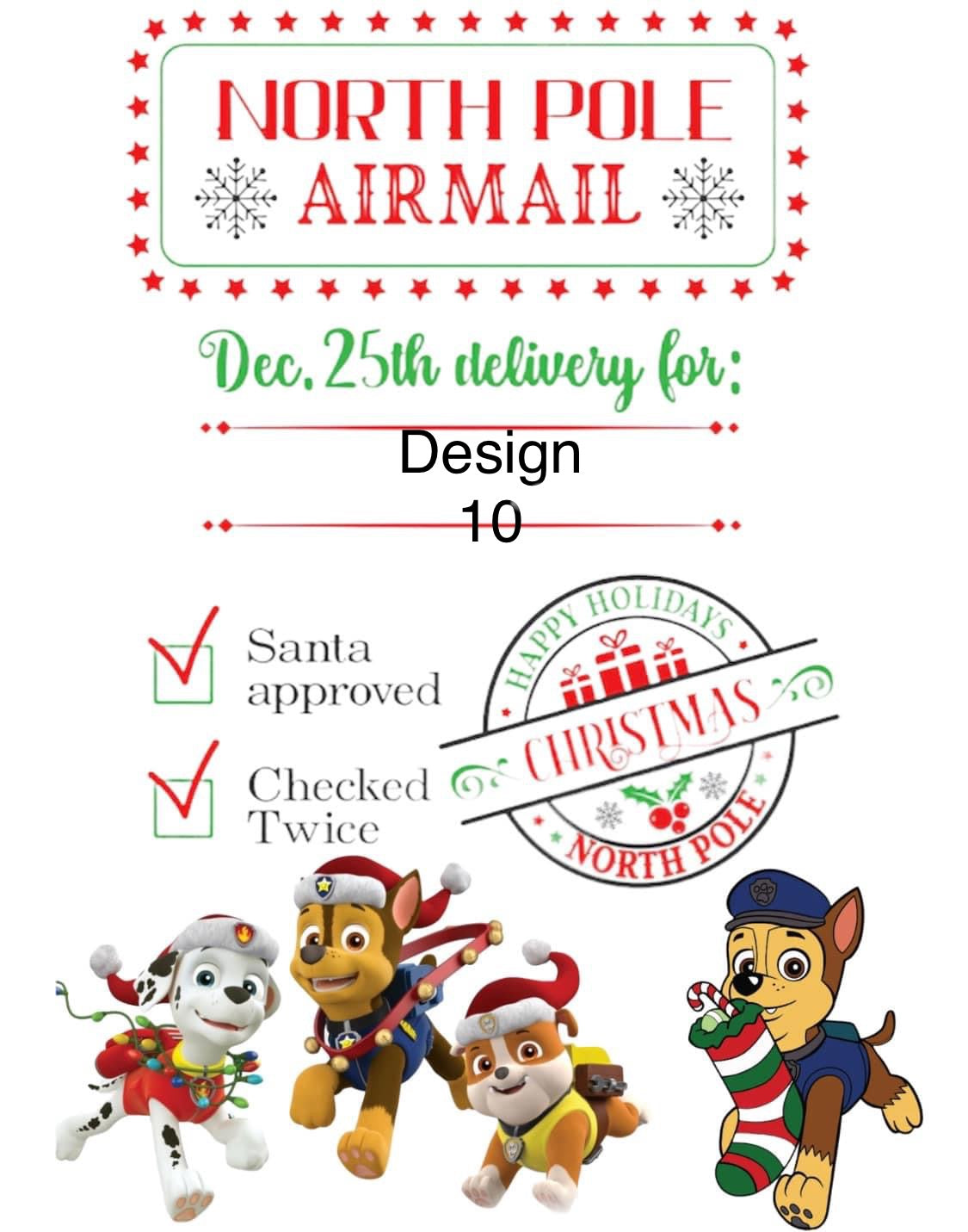 Personalized Santa Sacks with personalized ornament and puzzle