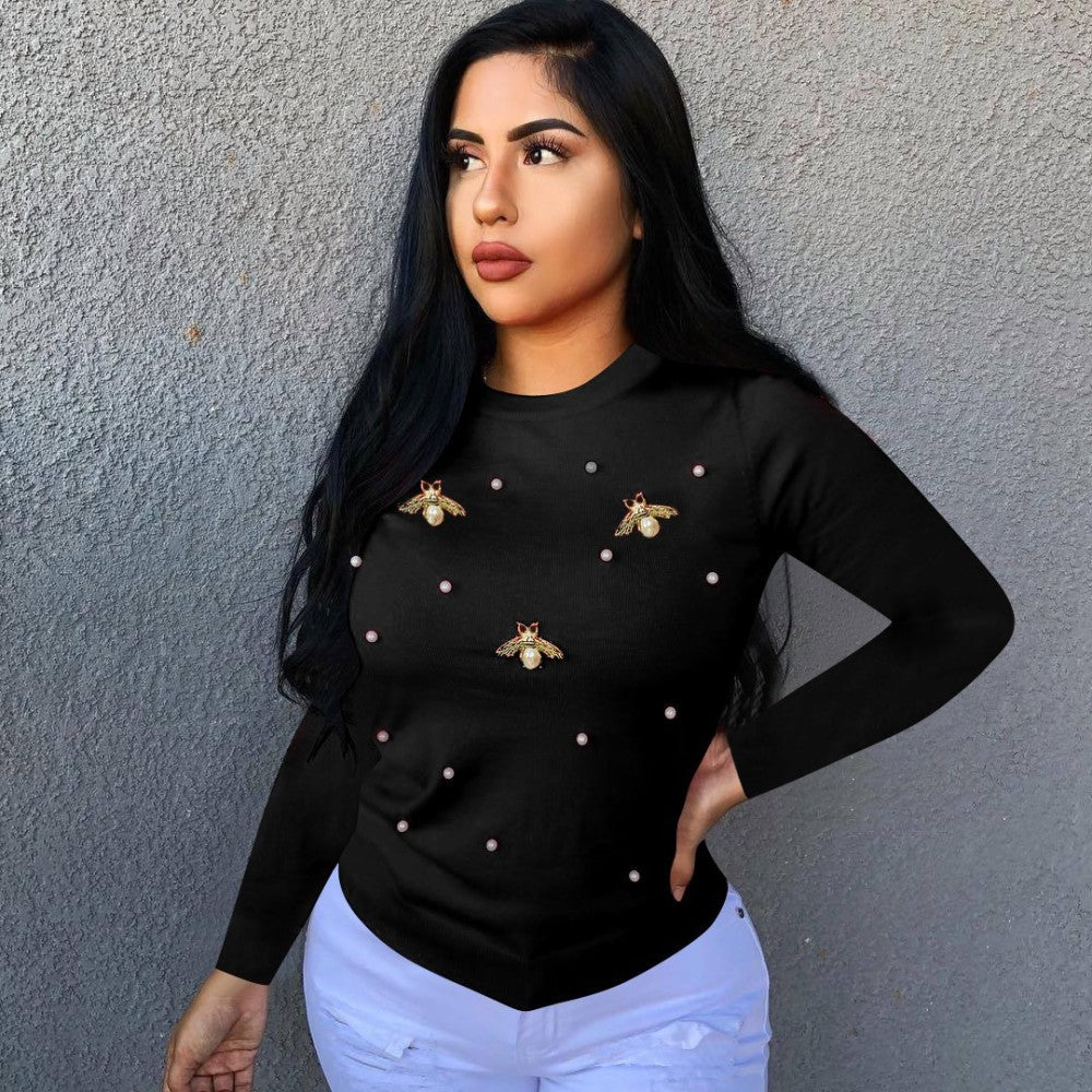 Pearls & Bee’s Wool Sweater