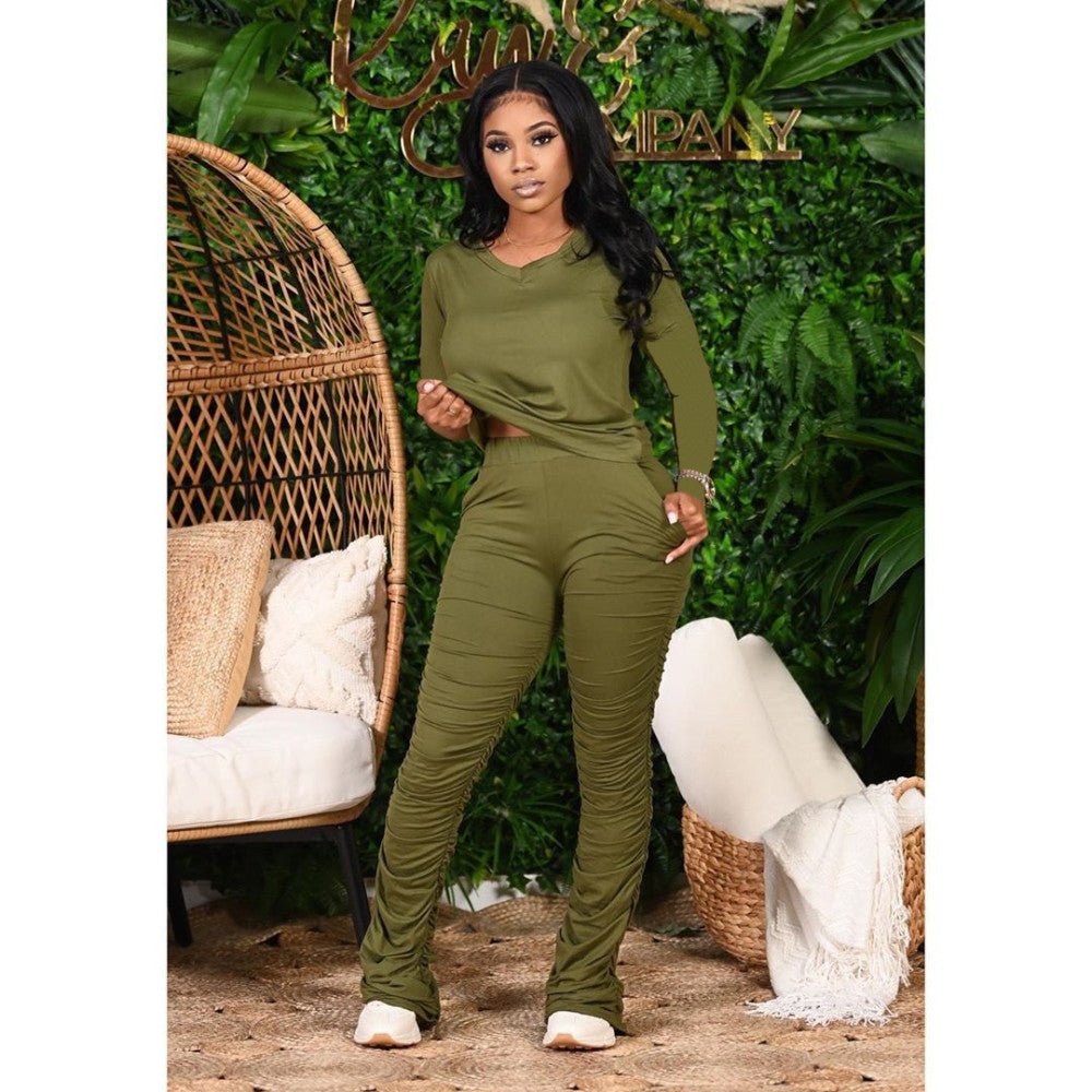 Two Piece Stacker Pants Sets