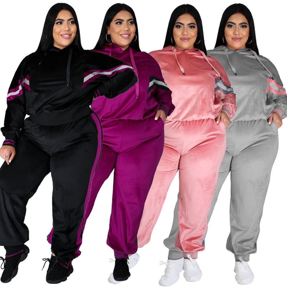 Velvet Hoodies 2 Piece set