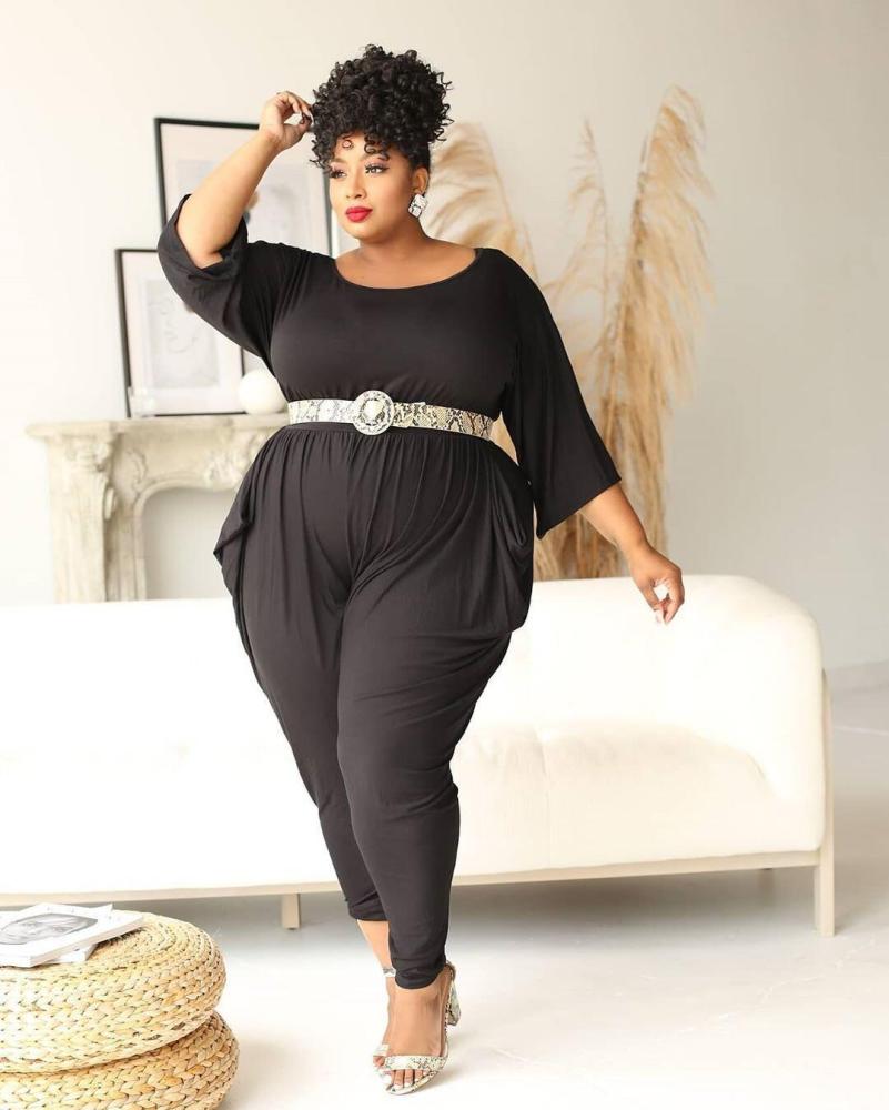 Solid Half Sleeve Jumpsuits