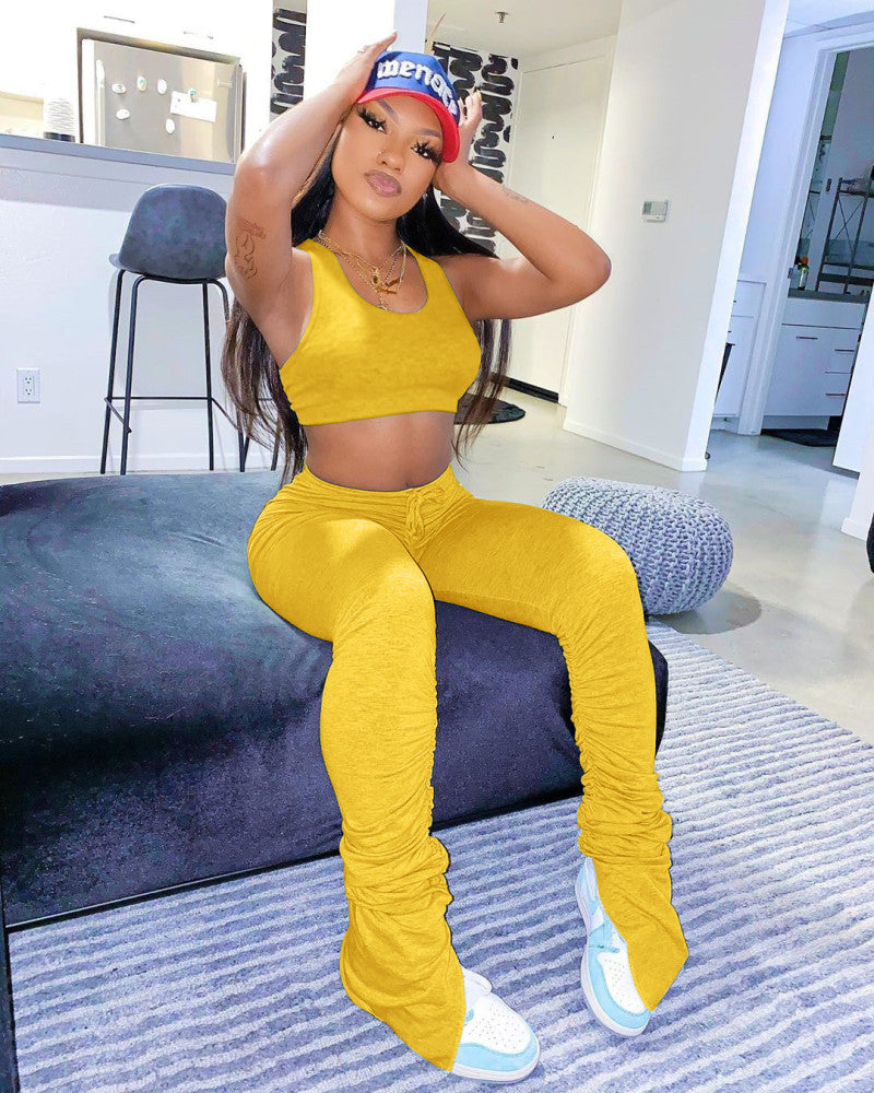 Tank Top and Stacked Pants Sets